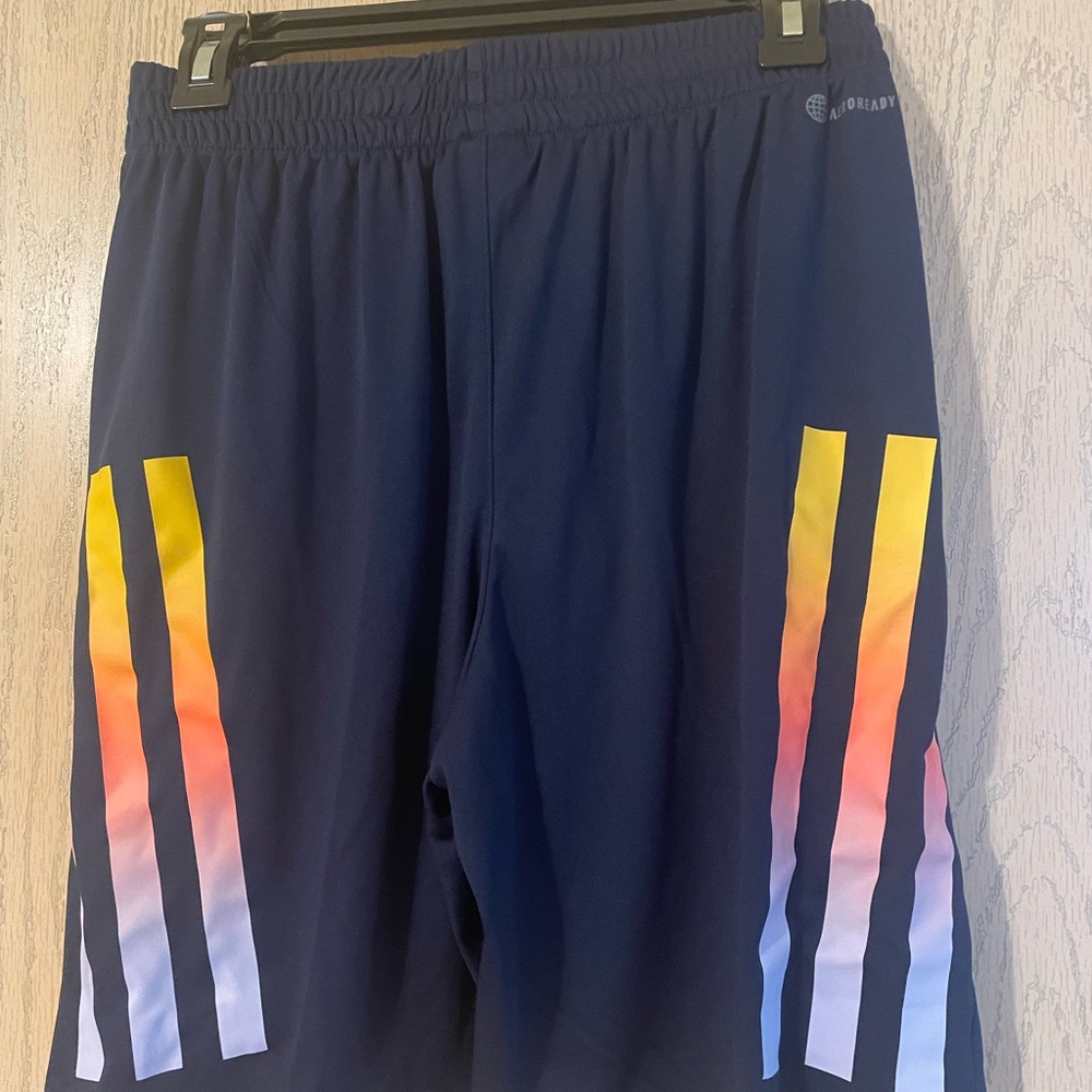 Boys Adidas Blue shorts size large